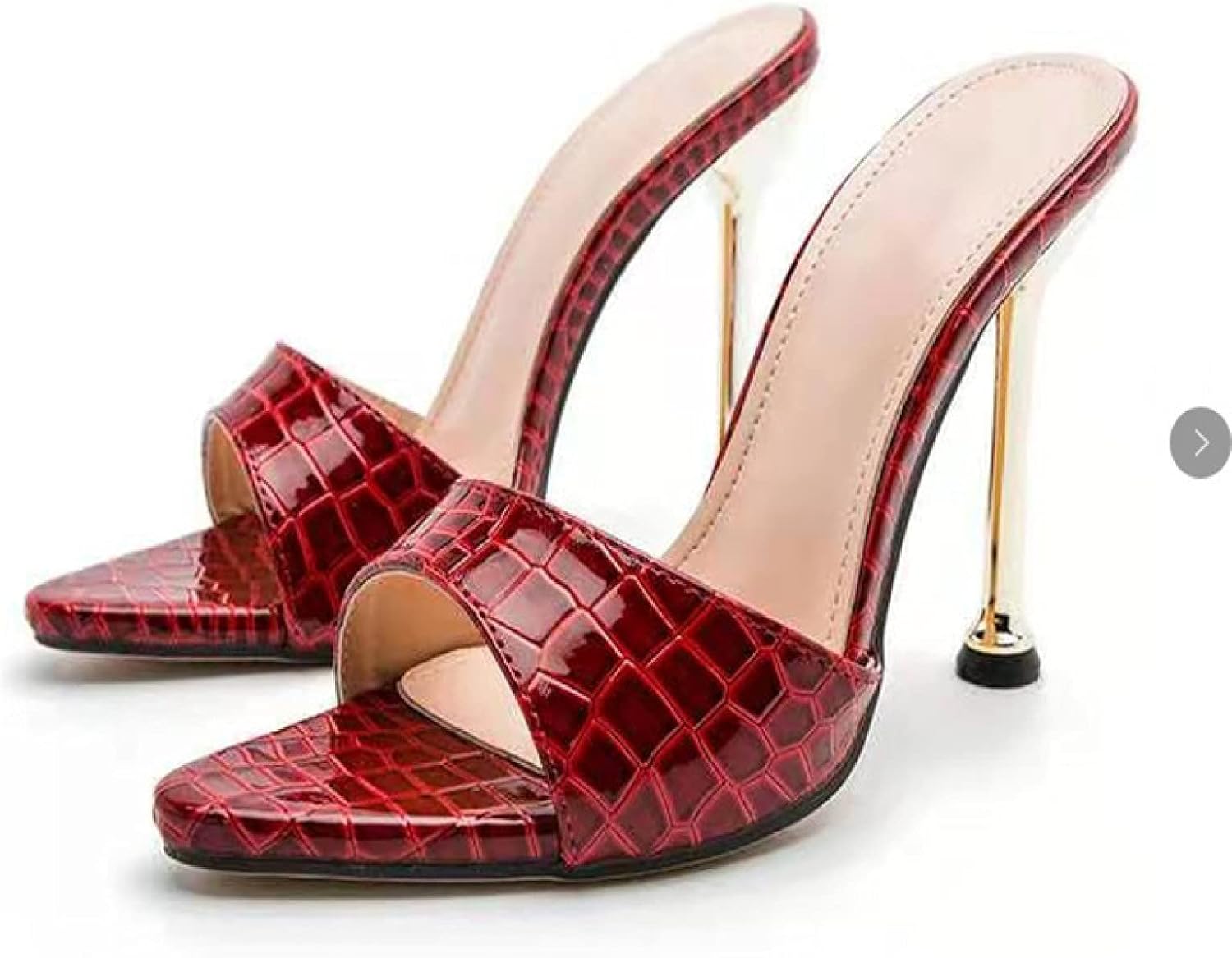 ピンヒールサンダル レディース パイソン 10センチヒール レディースサンダル レディースミュール 美脚 パンプス ハイヒール ミュール サンダル カジュアル お洒落 上品 大人 サボ ミュール スリ