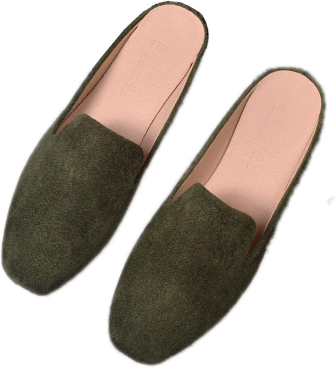 パンプス レディース フラット ミュール ローヒール サンダル 脱げない おしゃれ かわいい 大きいサイズ 靴 シューズ スクエアトゥ つま先保護 かかとなし コンフォート 通勤 イベント 普段 日常