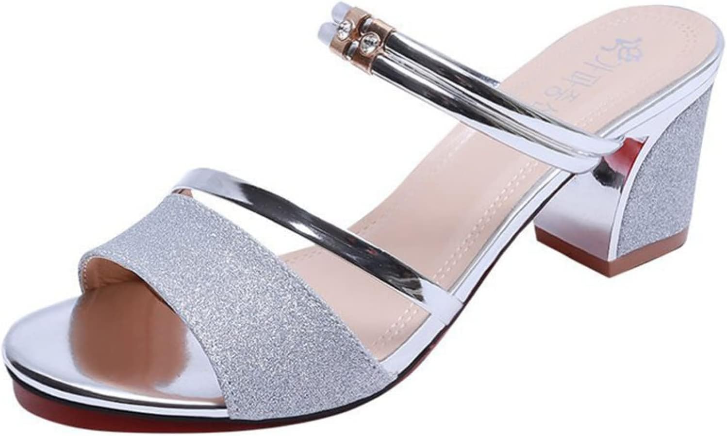 ミュール サンダル レディース 歩きやすい ヒール オフィスサンダル レディース 黒 疲れない ミュール かわいい ミュール レディース靴 ハイヒール サンダル スリッパ 大きいサイズ キラキラ おし