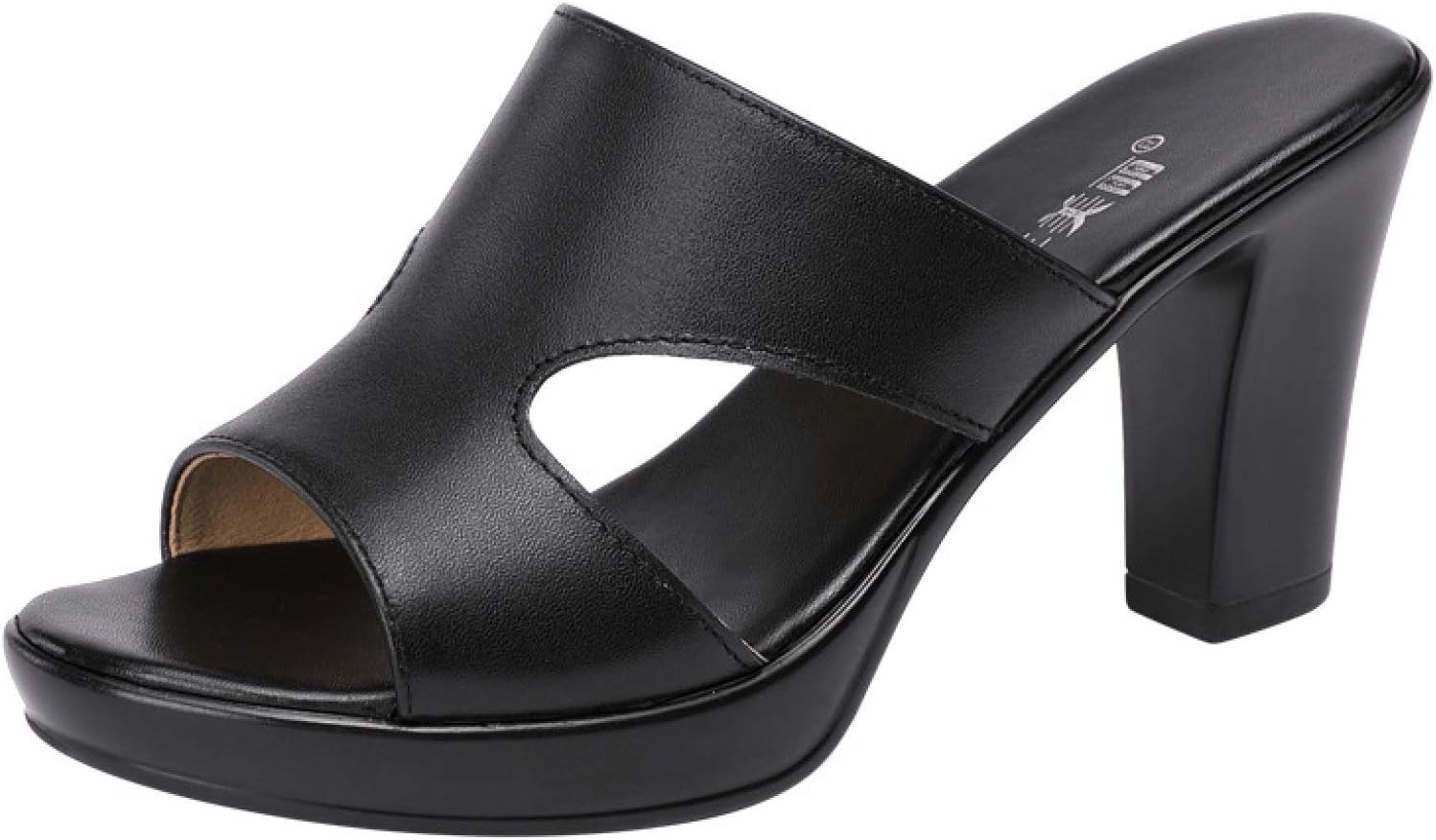 ミュール レディース 厚底ミュール ミュールサンダル 太ヒール シンプル オープントゥ ハイヒール 歩きやすい おしゃれ 美脚 大きいサイズ 履きやすい オフィスサンダル 通勤 フォーマル オフィス