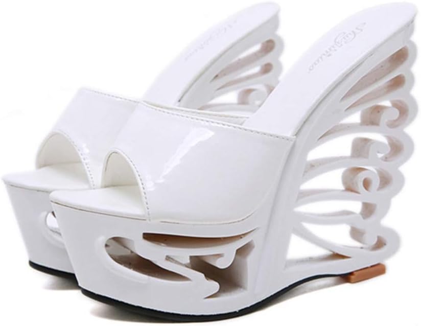 おしゃれ ミュール サンダル ハイヒール 無地 サンダル オープントゥ 可愛い レディース 大きいサイズ パンプス キレイ 大人 細見え 身長アップ スリッパ ファッション エレガント キャバウェッジ