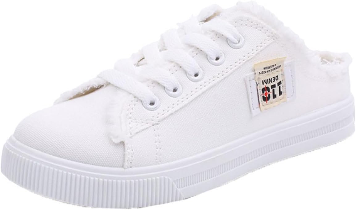 軽量 かかとなし スリッポン レディース レースアップ スニーカー サンダル キャンバス スリッパ 履きやすい カジュアル おしゃれ 美脚 ミュール サボサンダル 歩きやすい 疲れない 快適 クッショ