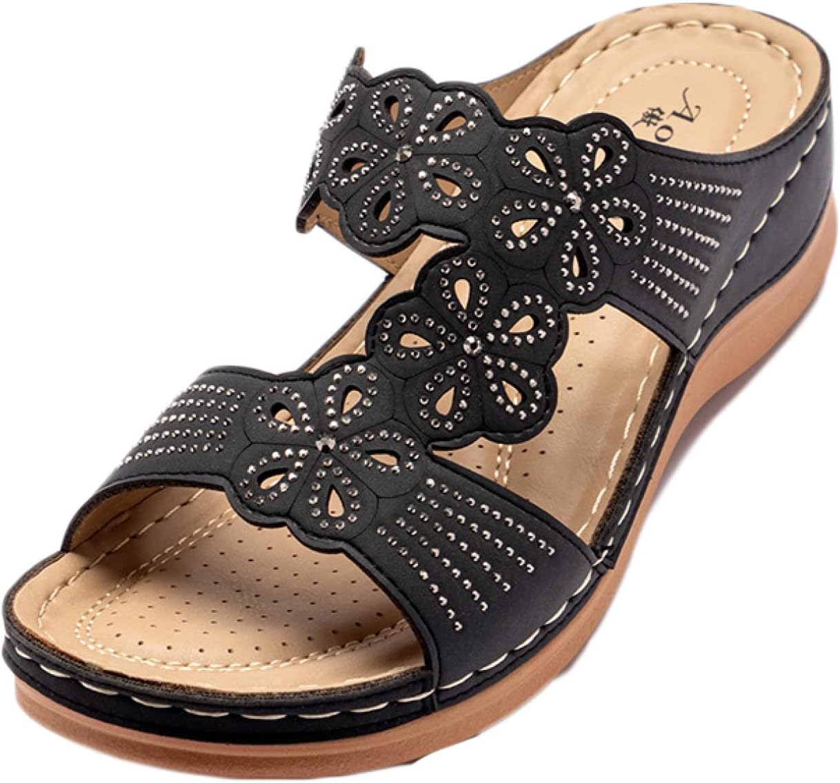 ウェッジソール サンダル レディース プール お風呂 夏 ボヘミア スリッパ オープントゥ パンプス 痛く..