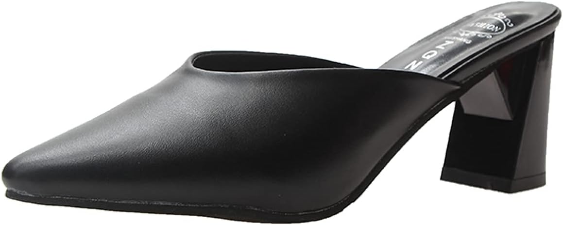 レディースサンダル ミュール Vカット カジュアル スリッパパンプス フォーマル オフィスサンダル ヒール7cm かかとなし ハイヒール ポインテッドトゥ 女っぽ 歩きやすい 疲れない デイリー 通勤