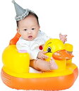 家庭用 子供用 シート キッズ トレーニングチェア 空気ソファー 空気椅子 膨脹可能なソファー ダイニングチェア 落下防止 携帯便利 アヒル柄 屋内 耐荷重 アウトドア 無地 可愛い イエロー (イエ
