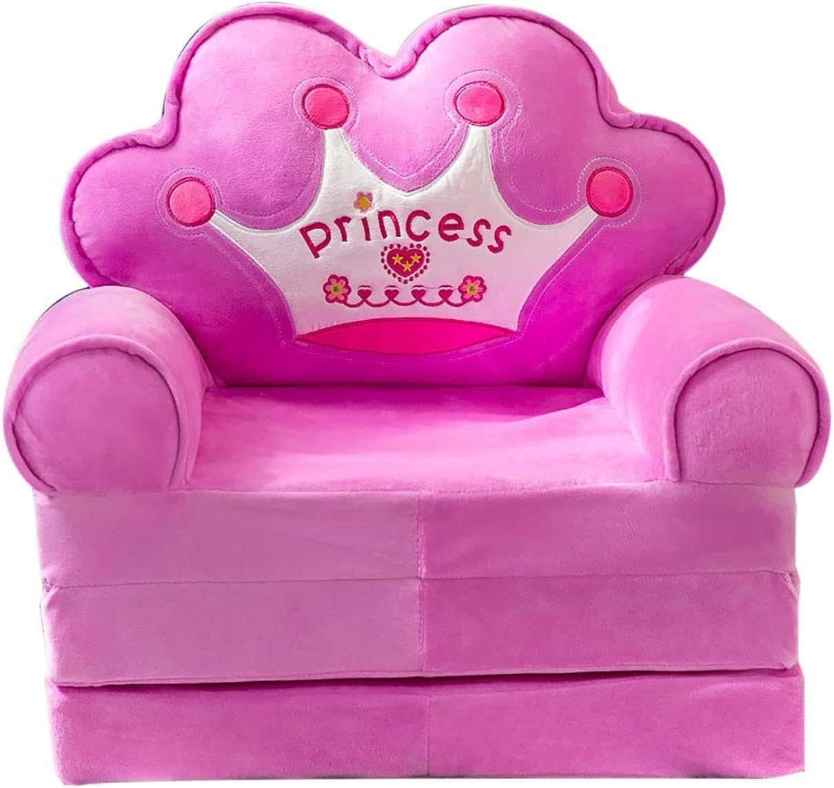 キッズソファーベッドぬいぐるみ折りたたみ子供ソファキッズソファーバックレストチェアかわいい折りたたみ折りたたみ式折りたたみプレイルームベッドルームリビングルームの子供の折りたたみソファ、ピンク ベビー(3)