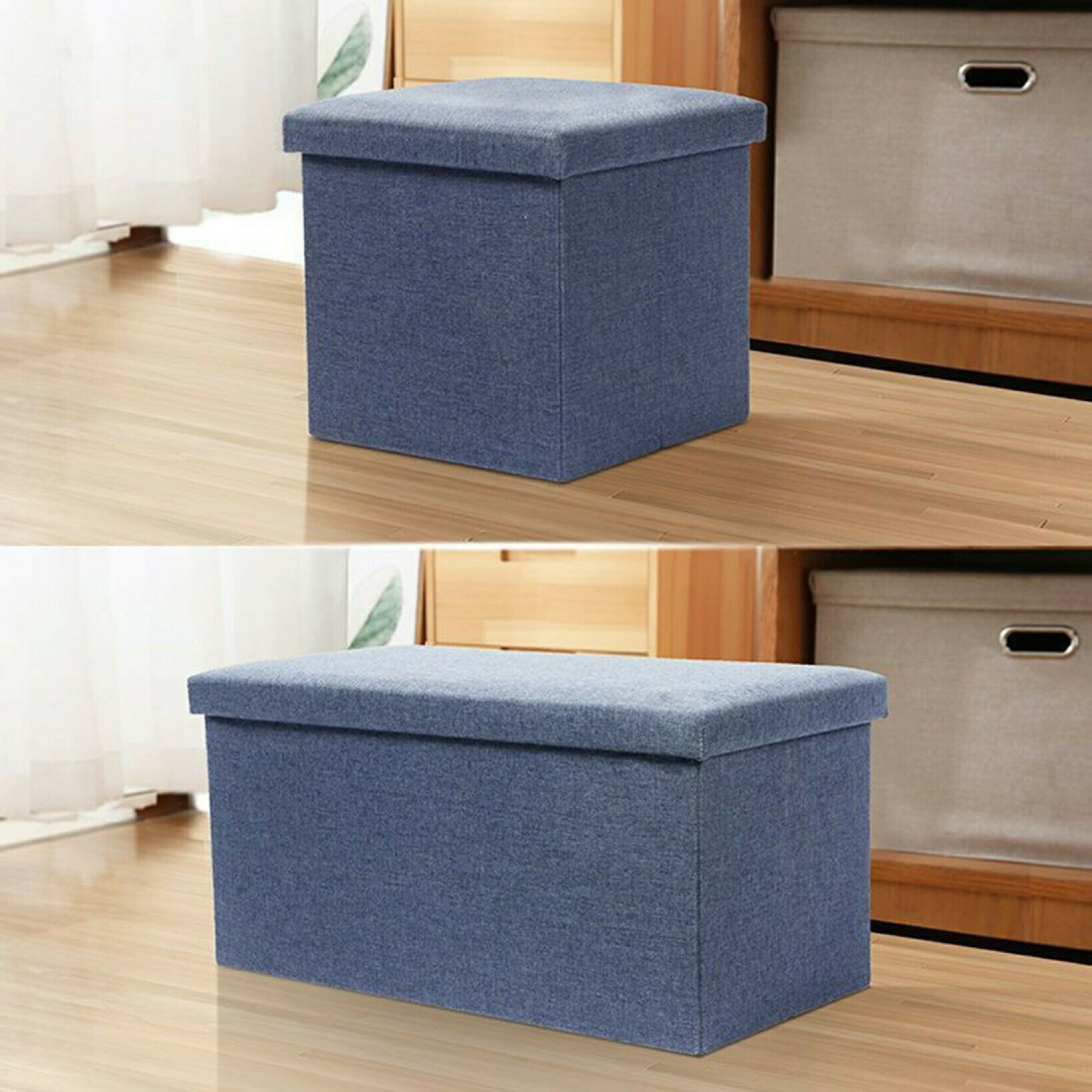 スツール オットマン収納 正方形 収納ボックス 綿麻混 収納スツール 単品 1人掛け 足置き 収納 多機能 ストレージチェア リビング 玄関 寝室適用 化粧品収納ボックス 洋服収納 おもちゃ箱 デザイ