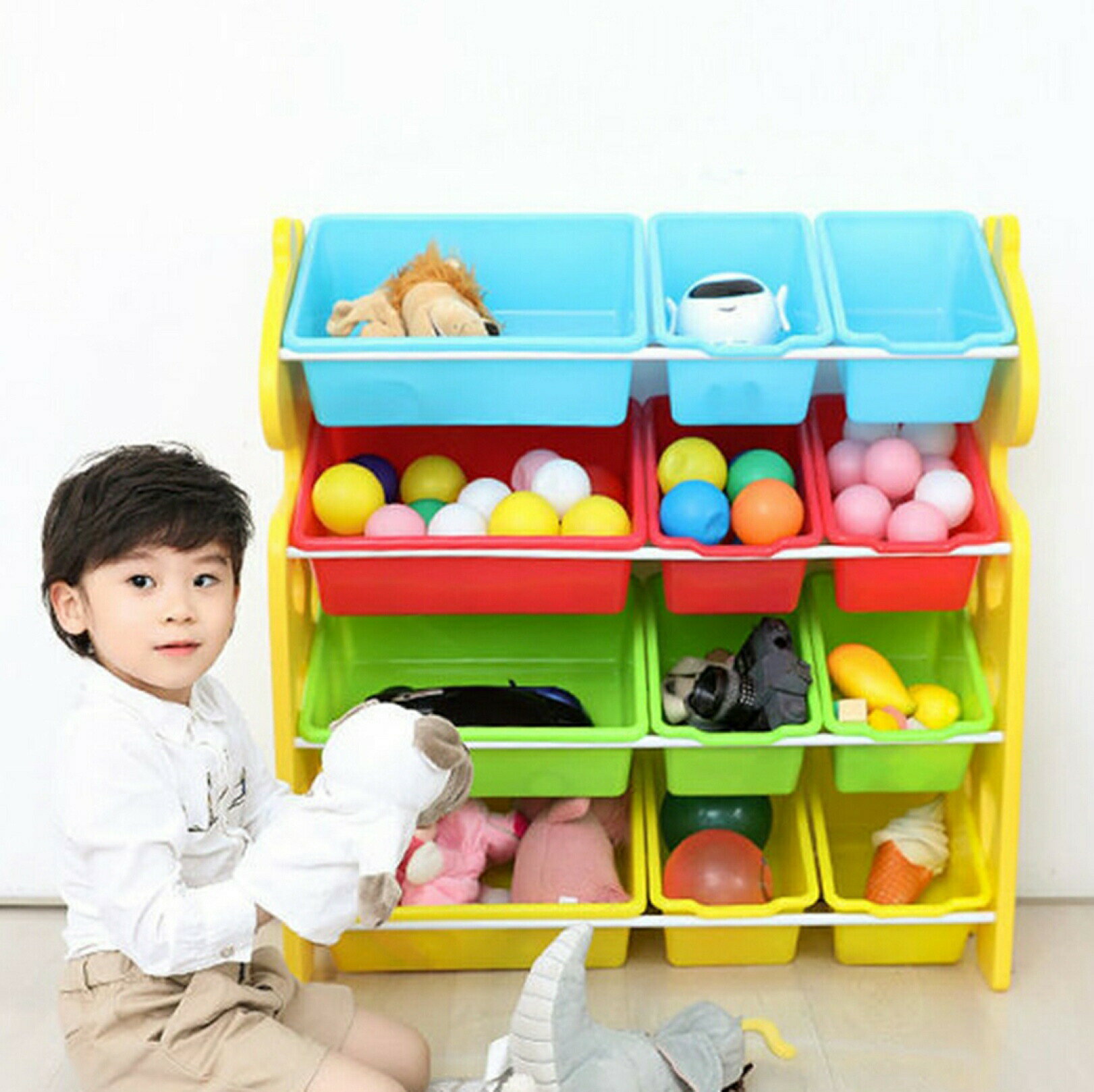 おもちゃ箱 おもちゃ収納ケース おもちゃボックス おもちゃ収納ケース 大容量 子供用 子供用シェルフ 組立カンタン 収納ボックス 収納ケース おもちゃ収納棚 子供部屋 入園 祝い 入学プレゼント 入 [3]