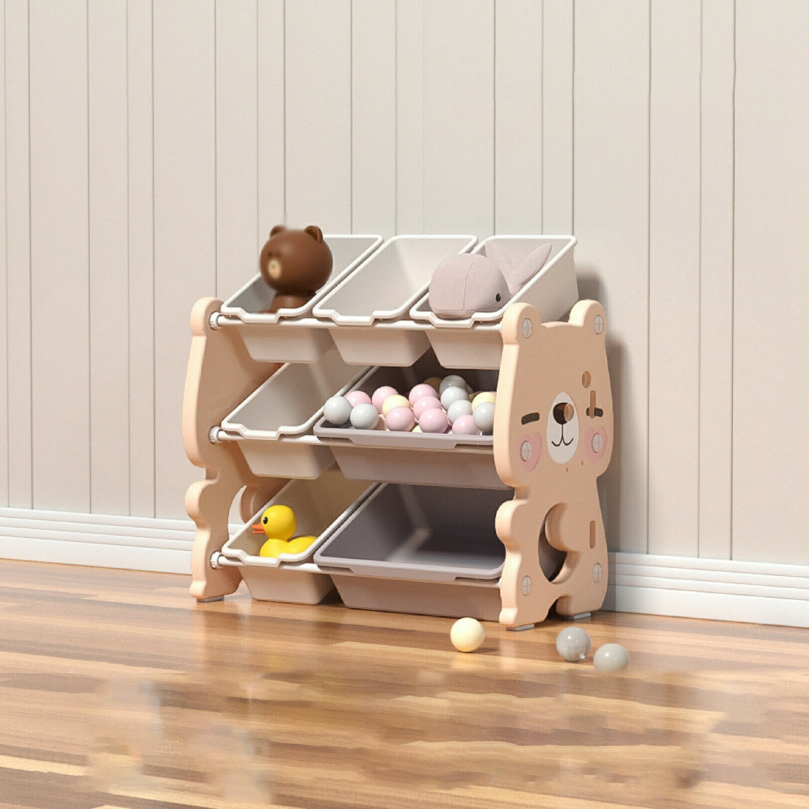 Toy Box - おもちゃ収納 おもちゃボックス 分類収納キッズラック 収納ラック 大容量 かわいい 組立簡単 子供用シェルフ おもちゃ収納棚 おもちゃボックス 子ども用 子供部屋 入園 祝い 入学プレゼント 入園