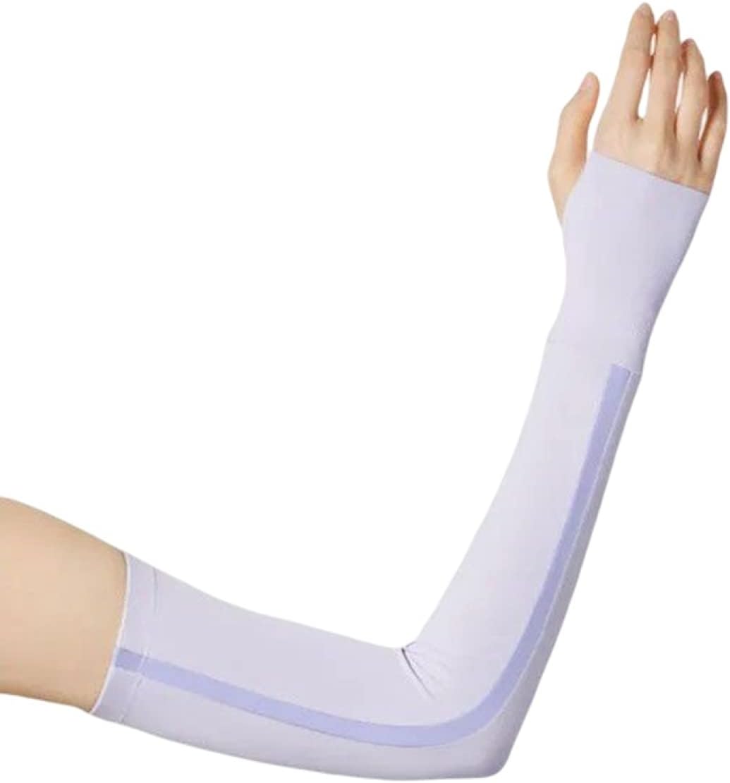 アームカバー　夏用　レディース　接触冷感　腕カバー　アームスリーブ　日焼け止めカバー　UV対策　紫..