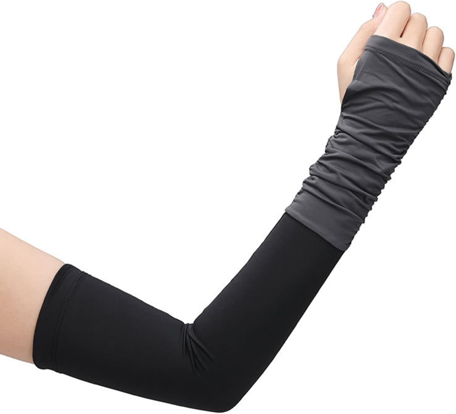 アームカバー レディース 春夏 アームスリーブ 腕カバー おしゃれ ひんやり 冷感 パッチワーク 滑り止..