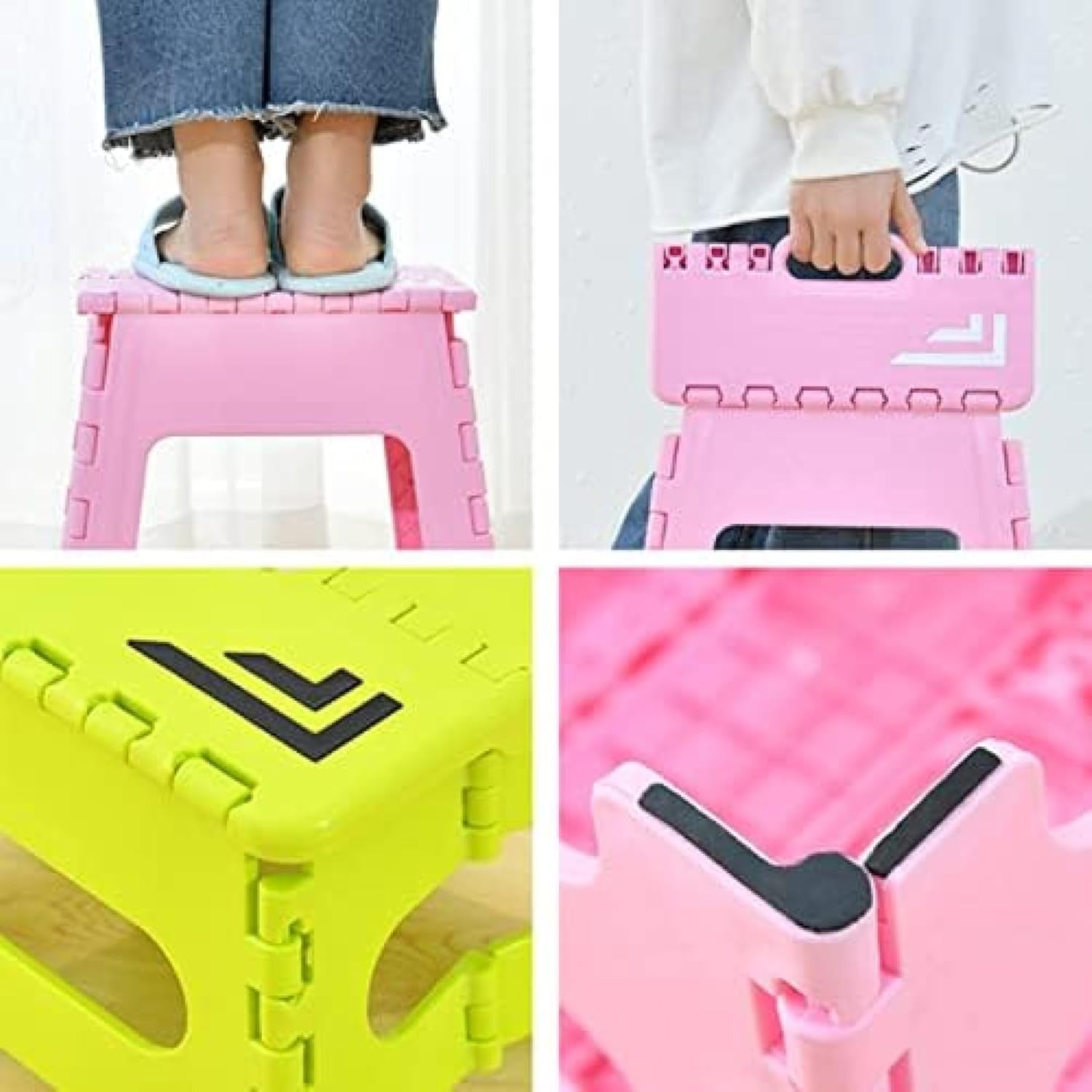 踏み台 ステップ台 折りたたみチェア フォールディング 22*29*45 スツール 子供 脚立 椅子 トイレ 大人 コンパクトに持ち運び・収納が可能 ピンク 滑り止め フォーダブルチェア ステップ ポ