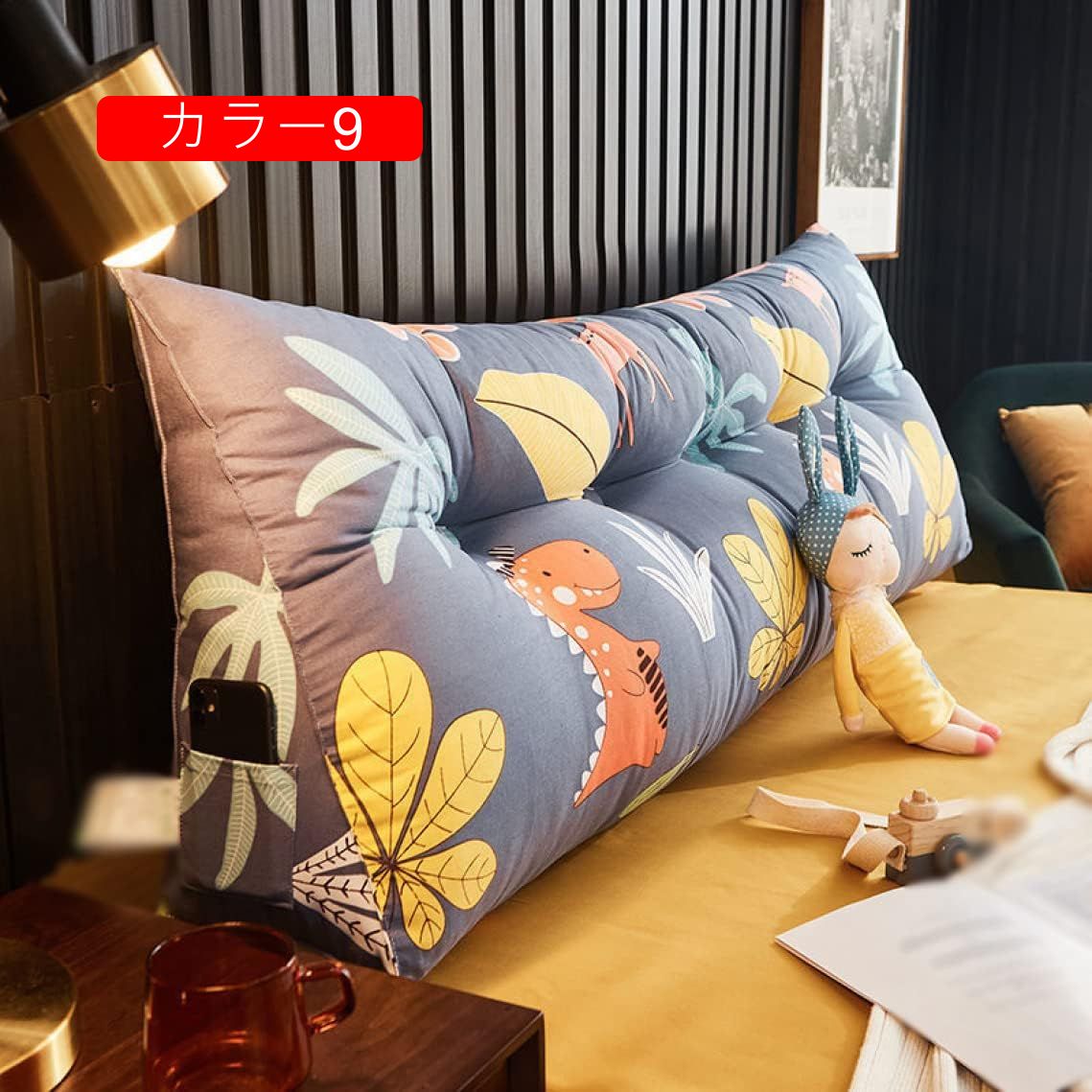 三角形 ソフト ヘッドボードウェッジクッション ベッド 背もたれ 取り外し可能な洗えるカバー付き カラー 読書枕 自宅用 背もたれ クッション 三角クッション 大きい 雑貨 三角枕 150*25*50 [3]