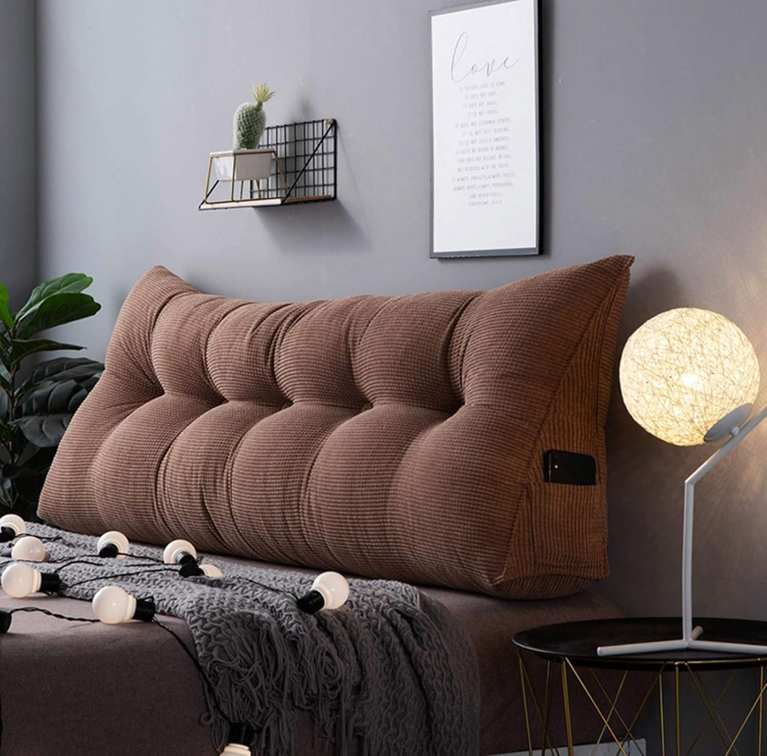 背もたれ クッション ベッド フリル 背もたれクッション カラー1 三角クッション 三角枕 ソファー 寝な..