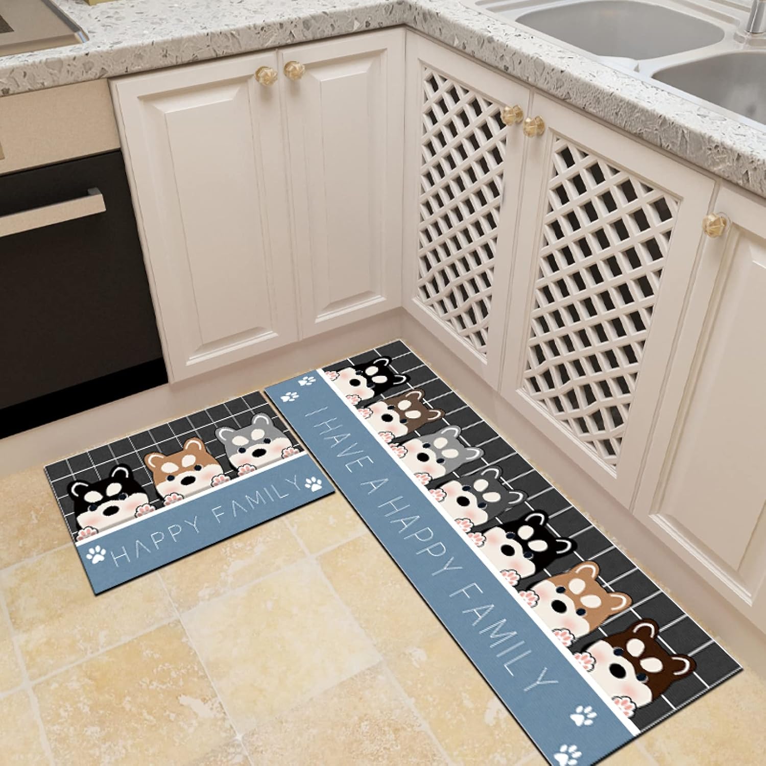 キッチンマット 台所マット 洗える 吸水 速乾 滑り止め 足ふきマット 玄関マット ずれない 滑り止め加工 60*180cm 台所マット 拭ける カラー お手入れ簡単 踏み心地良い 廊下 キッチン ラ