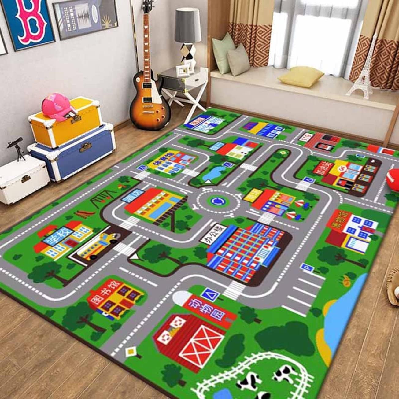 カーペット キッズラグ フロアマット 玄関マット 防音カーペット 洗える キッズラグ 200*300CM カーペ..