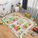 子供ゲームパッド 遊びマット 道路交通 ロードマップ プレイマット カーペット 防音 防汚 洗える 200*300 防水 洗える 床暖房対応 ベビーや子供の部屋 早期教育 保育園 幼稚園 床暖房対応