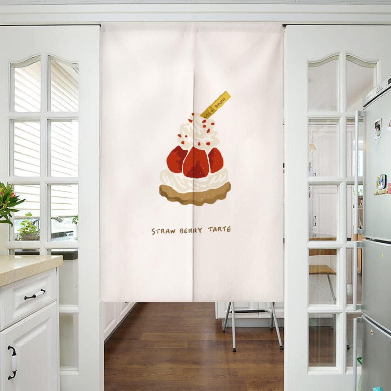 のれん ケーキ スタイル 絵画 布 収納 ロング ロング丈 透けない おしゃれ 北欧 シンプル 90x150 暖簾 ..