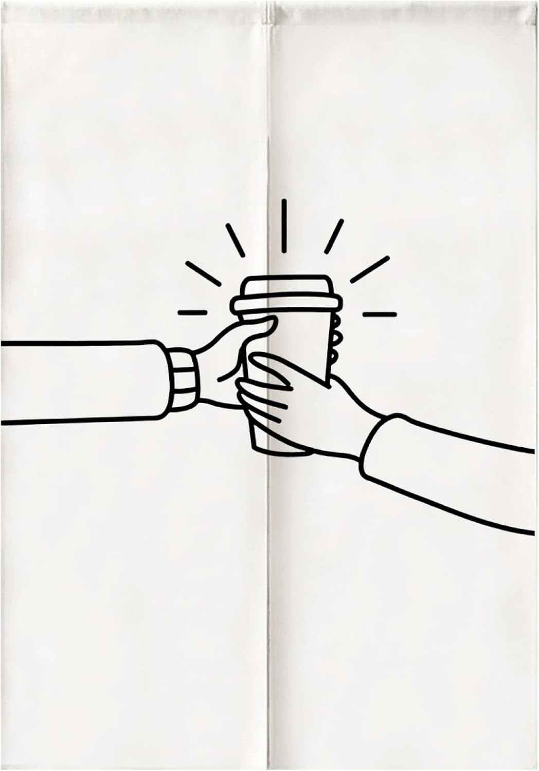 のれん おしゃれ 目隠し 間仕切り 無地 北欧暖簾 遮光 玄関 廊下 リビング キッチン 飲食店 出入り口 ロングカーテン 綿麻のれん 壁飾り 75*110cm タペストリー 間仕切り カラー2 目隠