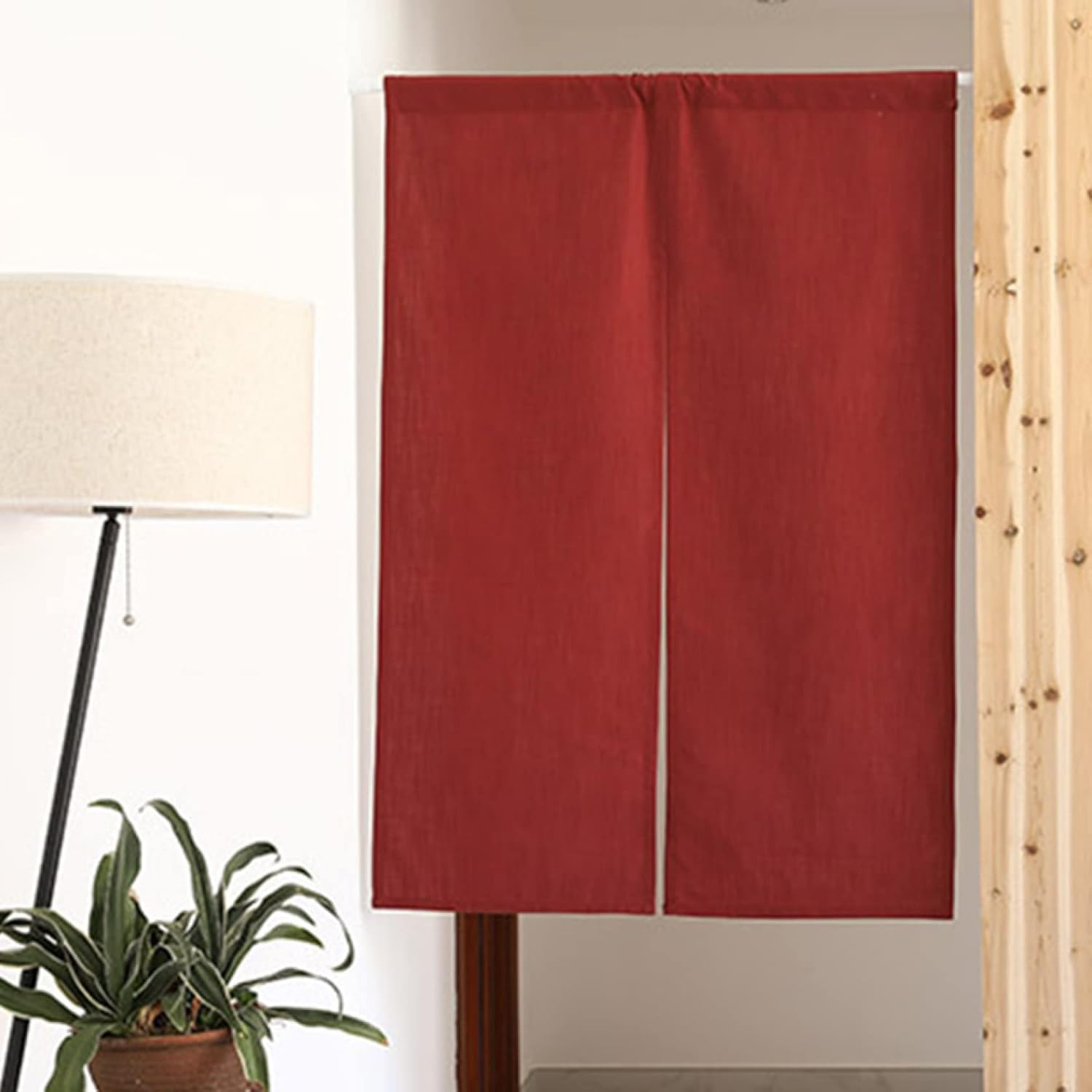 間仕切り 目隠し 出入り口 85*90cm パーテーション おしゃれ ベージュ カラー11 在宅ワーク カラー テレワーク タペストリー ファブリックパーテーション のれん 無地 ロングカーテン 小窓