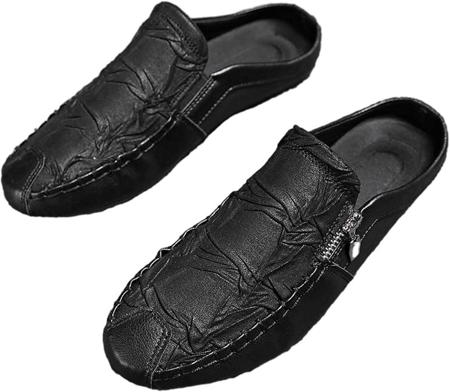 メンズ ドライビングシューズ レザー ビジネスサンダル スリッパ 無地 スリッポン 通気性 ローカット ..