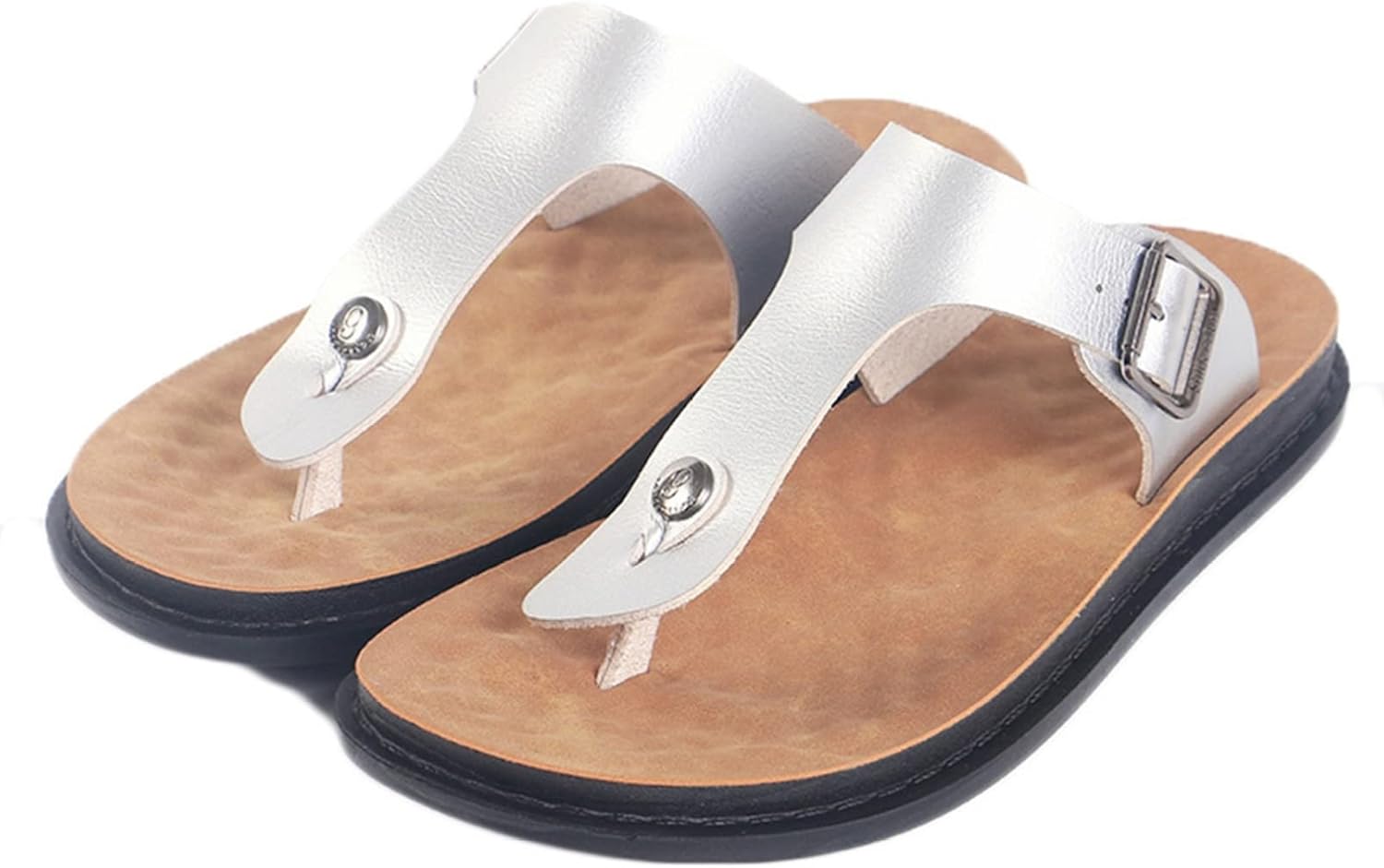 トングサンダル 革 スリッパ メンズ 大きいサイズ コルク調 おしゃれ 歩きやすい 軽い ビーチサンダル ビーサン 痛くない 島ぞうり 海 山 川 夏靴 蒸れない フラット 滑り止め 超軽量 男性 父