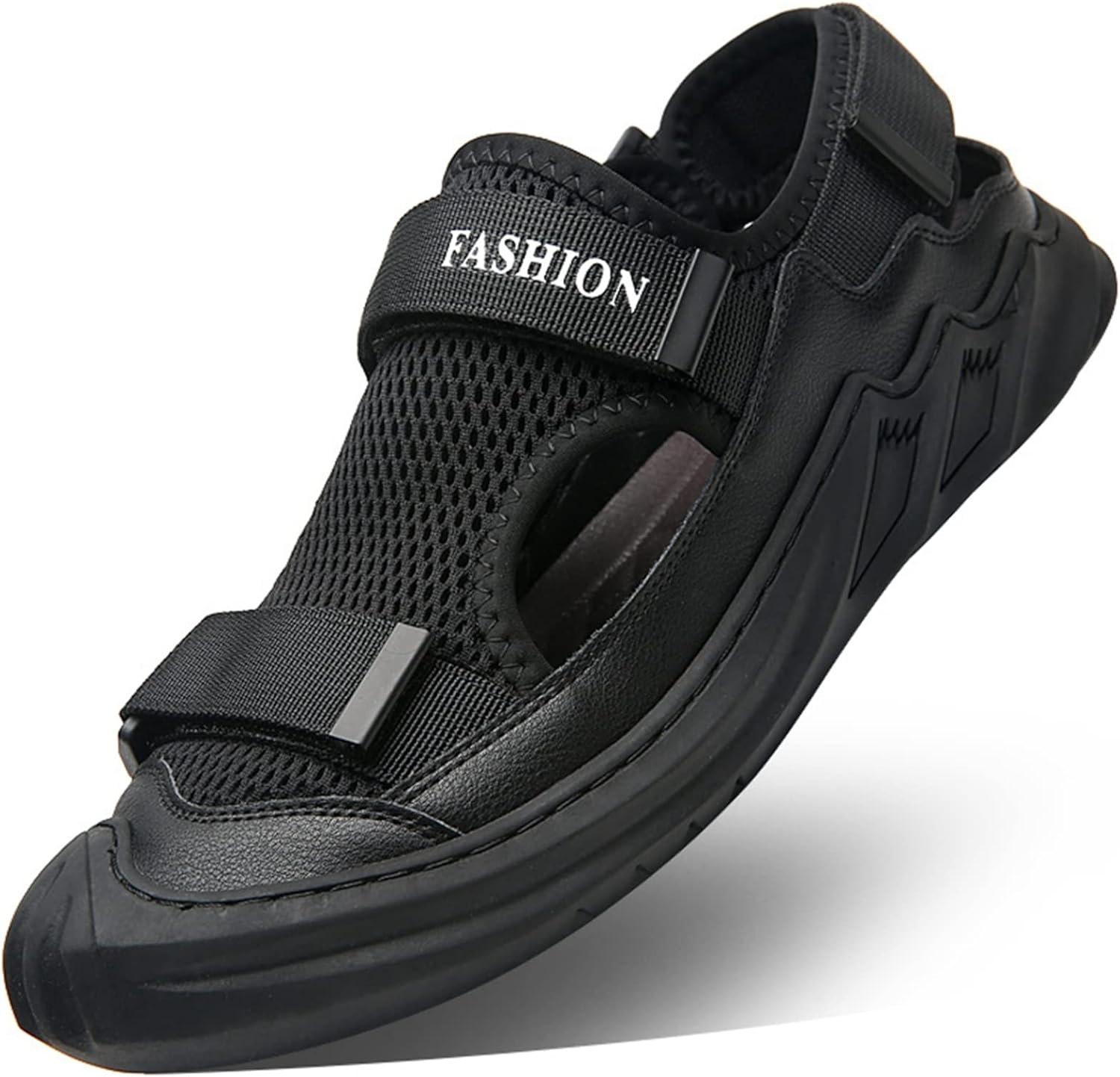 サンダル メンズ スポーツサンダル カジュアルシューズ おしゃれ メッシュ 通気性 つま先保護 マジックテープ 滑り止め 歩きやすい 疲れない コンフォート 蒸れない 衝撃吸収 速乾性 夏用 花火大会