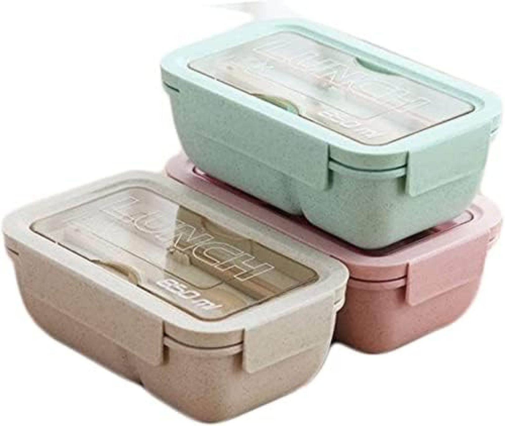 お弁当箱 一段 850ml 大容量 おべんとう箱 ランチバッグ 仕切り付 保温 麦わら繊維 女性 男子 高校生 ..