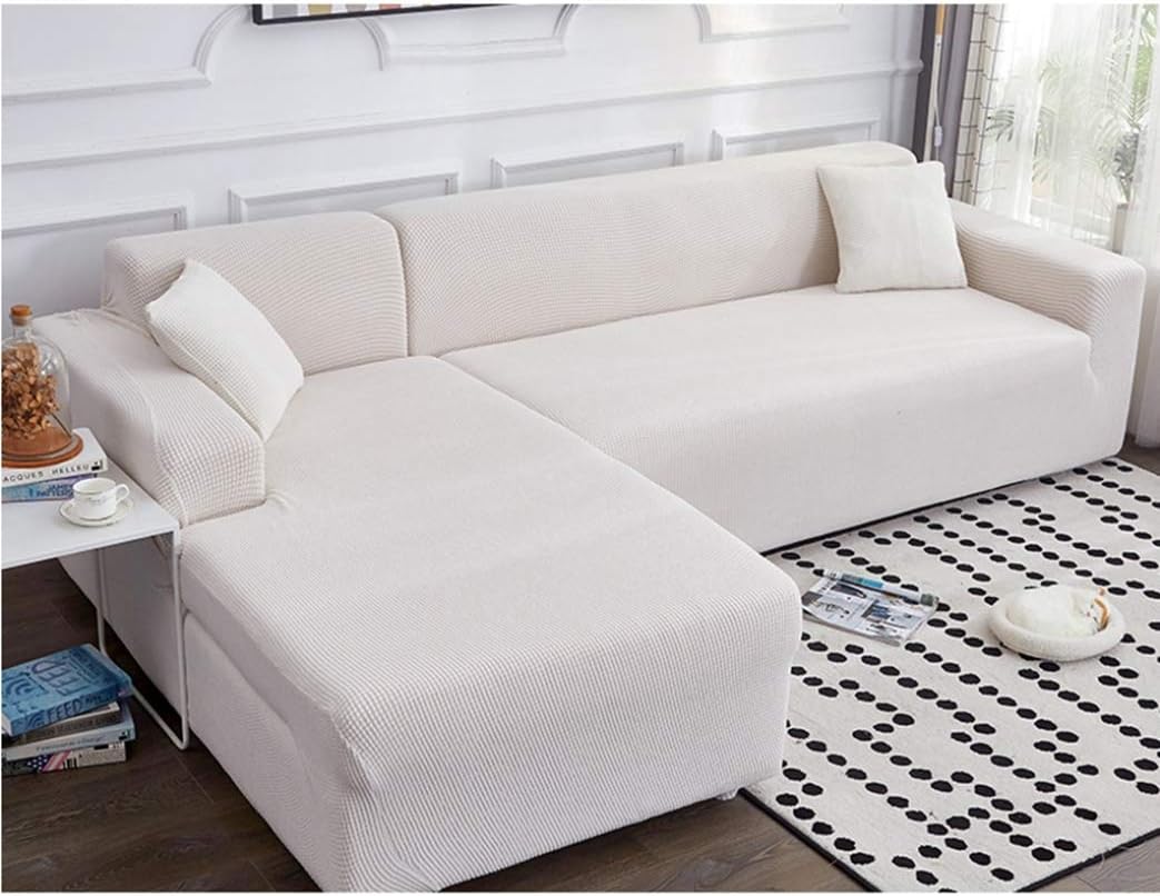 ソファーカバー コーナーソファカバー 無地 一体型 マルチカバー 2人掛け 3人掛け M 伸縮 ストレッチ L字カウチ対応 肘付き 滑り止め 犬 猫 傷 防止 クッションカバー 防塵用 ソファー保護
