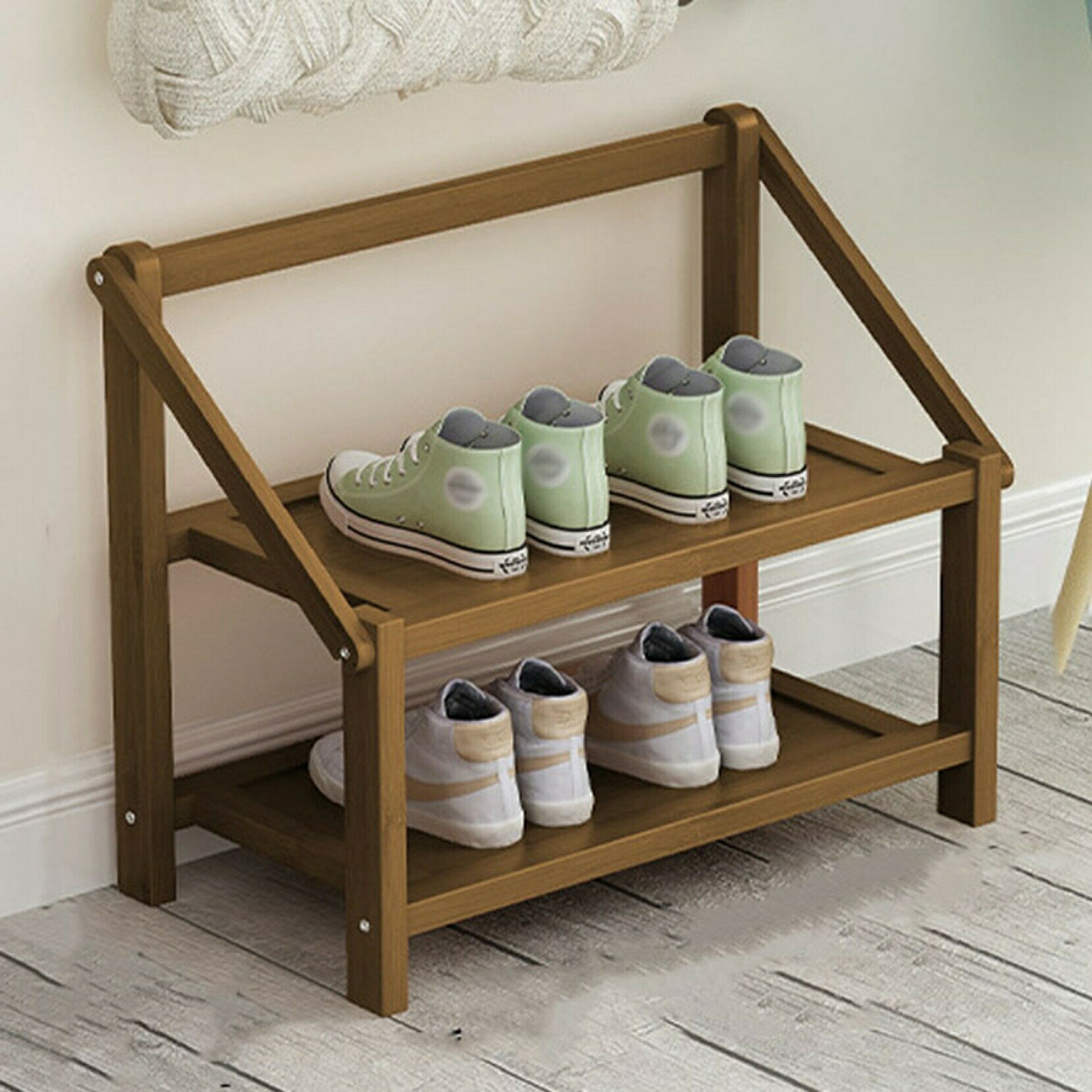 シューズラック 折り畳み スリム 省スペース 下駄箱 靴棚 天然竹製 組立不要 伸縮 大容量 靴置き コン..