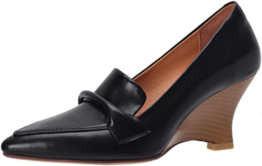 ポインテッドトゥ パンプス ウェッジソール ハイヒール パンプス 美脚 アーモンドトゥ スウェード キルティング 牛革 レディース シューズ デザインヒール 婦人靴 リクルート オフィス 大人 パンプ