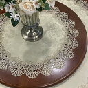 キュート おしゃれ R50cm テーブルクロス フラワー 撥水 ダイニング キッチン テーブルクロス 花柄 レース テーブルクロス カラー 円形 防汚 家庭用 ...