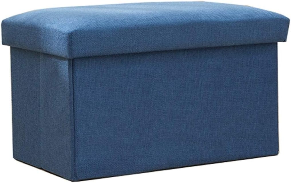 可愛い 収納スツール 収納ボックス 一人掛け 座れる C*2 折り畳み式 フットスツール 衣類 雑貨 おもちゃ オットマンシートベンチ型 フットレスト 収納ボックス ネイビー 足置き 収納ベンチ 運搬