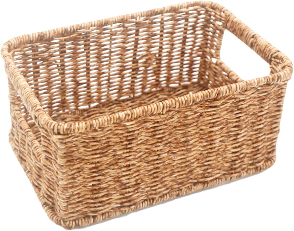 収納かご 収納バスケット 小物入れ 卓上収納 ふたなし スタイル1 重ね置き 収納棚 クローゼット 整理 籐収納バスケット 編まれた収納箱 収納バスケット 籐収納かご ベージュ インナー付き 籐かご