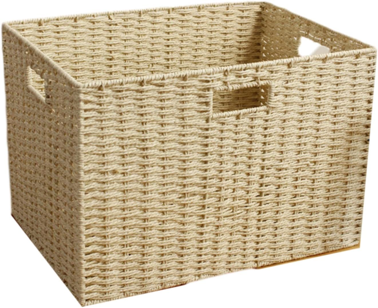 収納ボックス 収納バスケット 内布付き 収納ケース 42*30*29cm 小物収納 卓上収納 化粧品の保管 積み重ね スタッキング インナーボックス 玄関 寝室 洗面所 クローゼット スタイル3 棚上