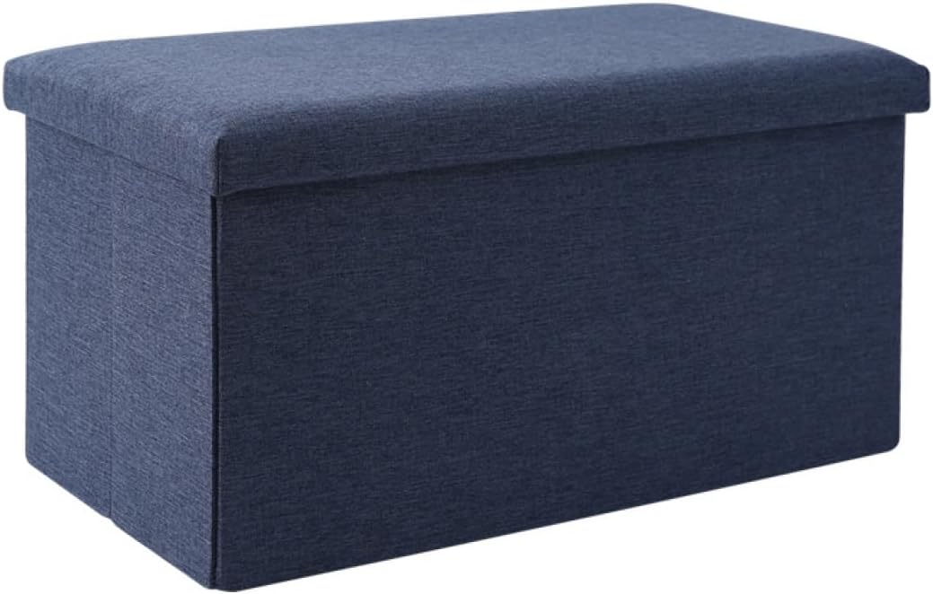 蓋付き収納ボックス 収納ケース 大容量 衣装ケース 衣類収納 折り畳み 積み重ね 収納スツール おしゃれ 綿麻製 多機能 高耐久性 下着衣類 収納ボックス ネイビー 蓋付き フタ付き 小物収納 クロー