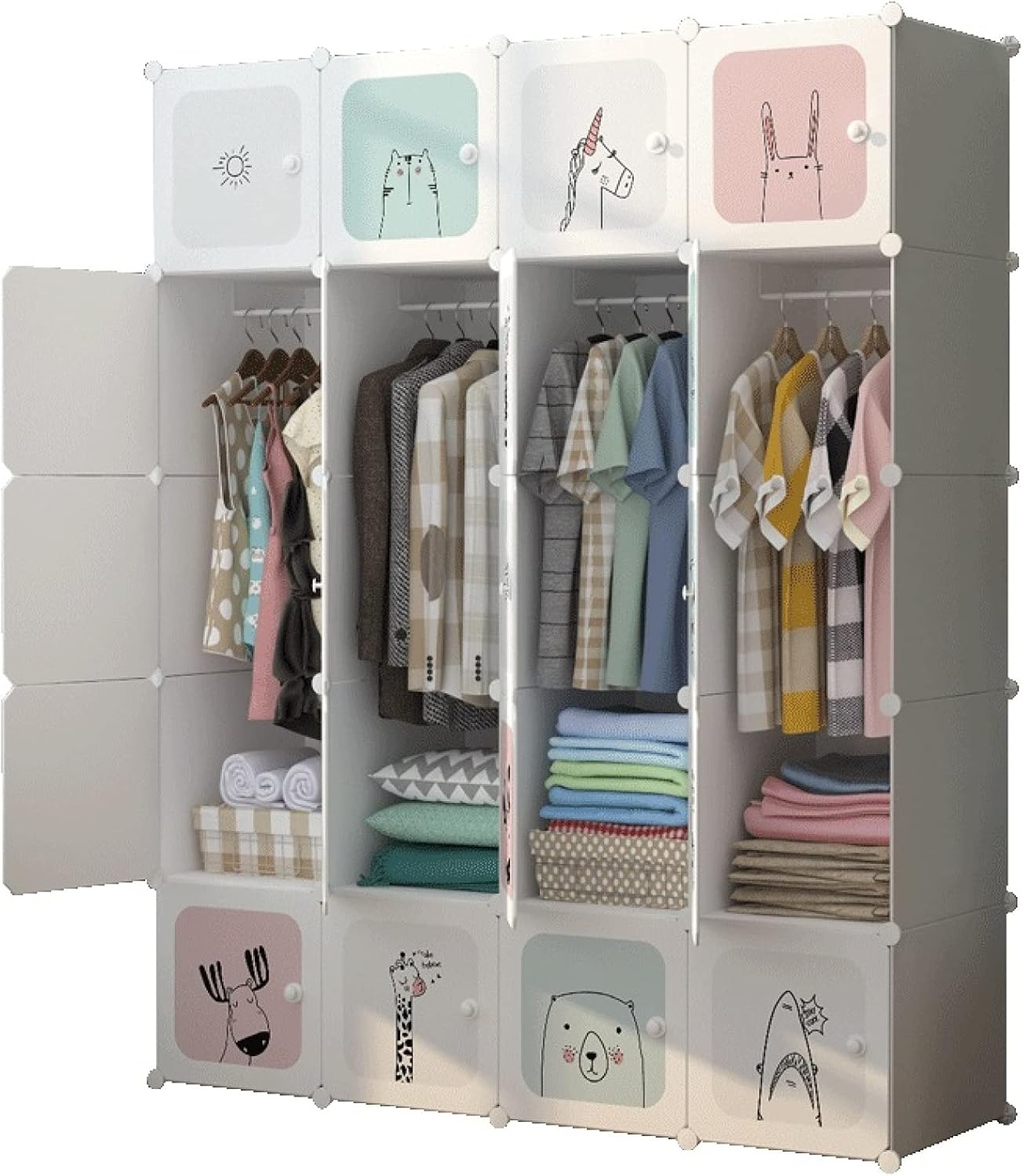 ワードローブ 組立式 クローゼット 収納ボックス 衣類収納ラック 半透明 収納ラック 洋服収納 衣類収納 おもちゃ収納 F 衣類ケース 衣類 衣? 衣装棚 服入れ 服ラック 防塵・防水?防カビ・耐荷重
