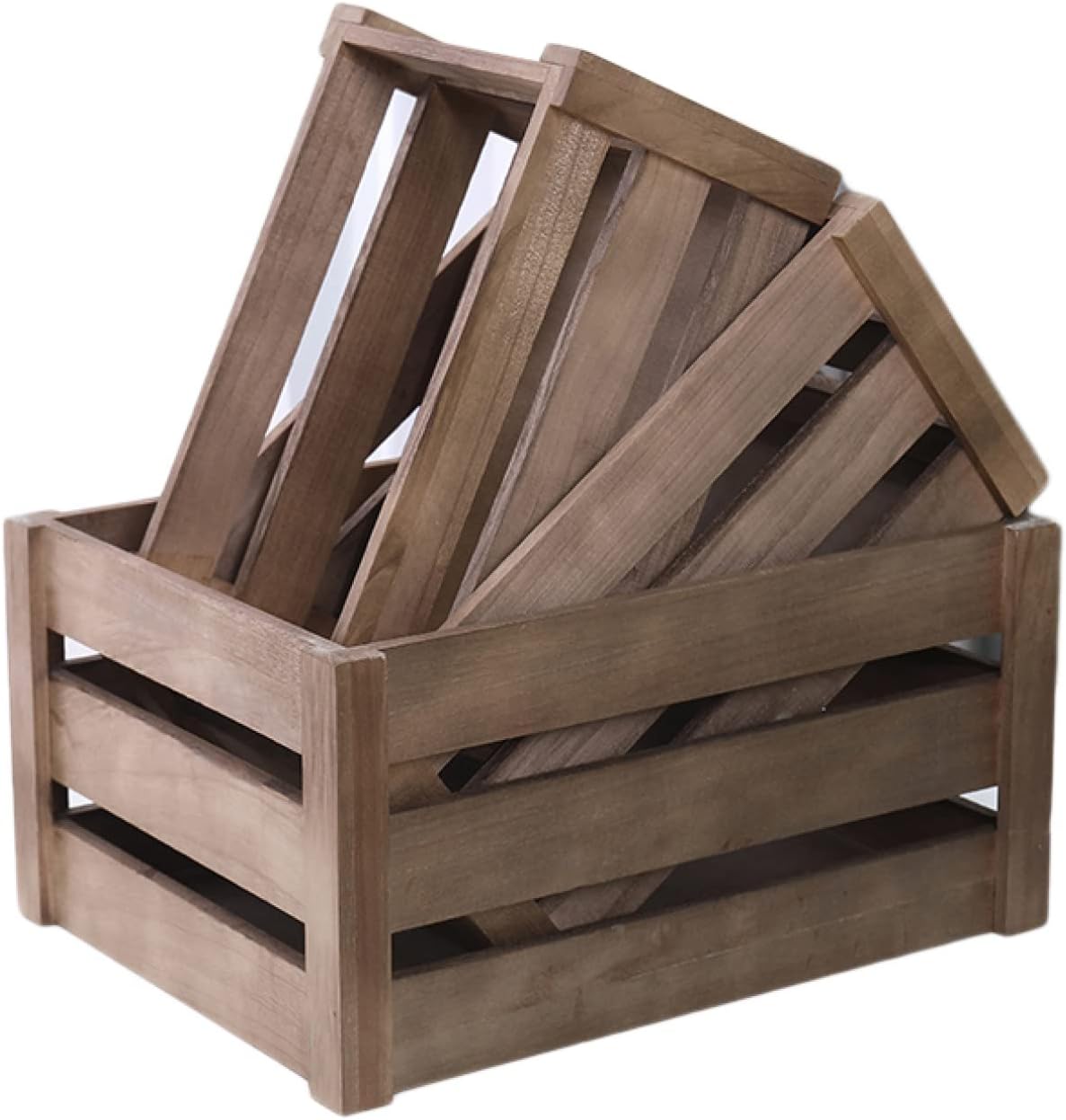 収納ボックス 木製ボックス 3.SET 木箱 ヴィンテージ ウッドボックス ストレージボックス おしゃれ スタイル5 北欧 木製 キューブボックス シンプル ビンテージ おもちゃ箱 レトロ シンプル