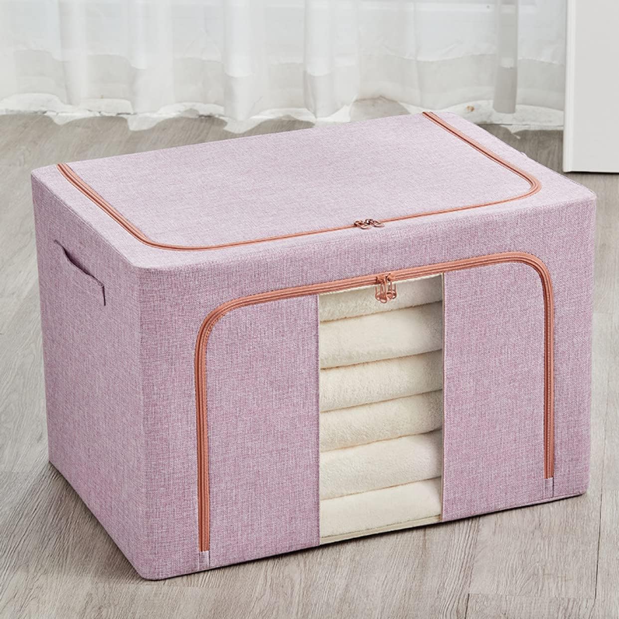 衣装ケース ふた付き 大容量 衣類収納 L 折りたたみ 蓋付き ハンドル付き おしゃれ 布製 衣類収納ボッ..