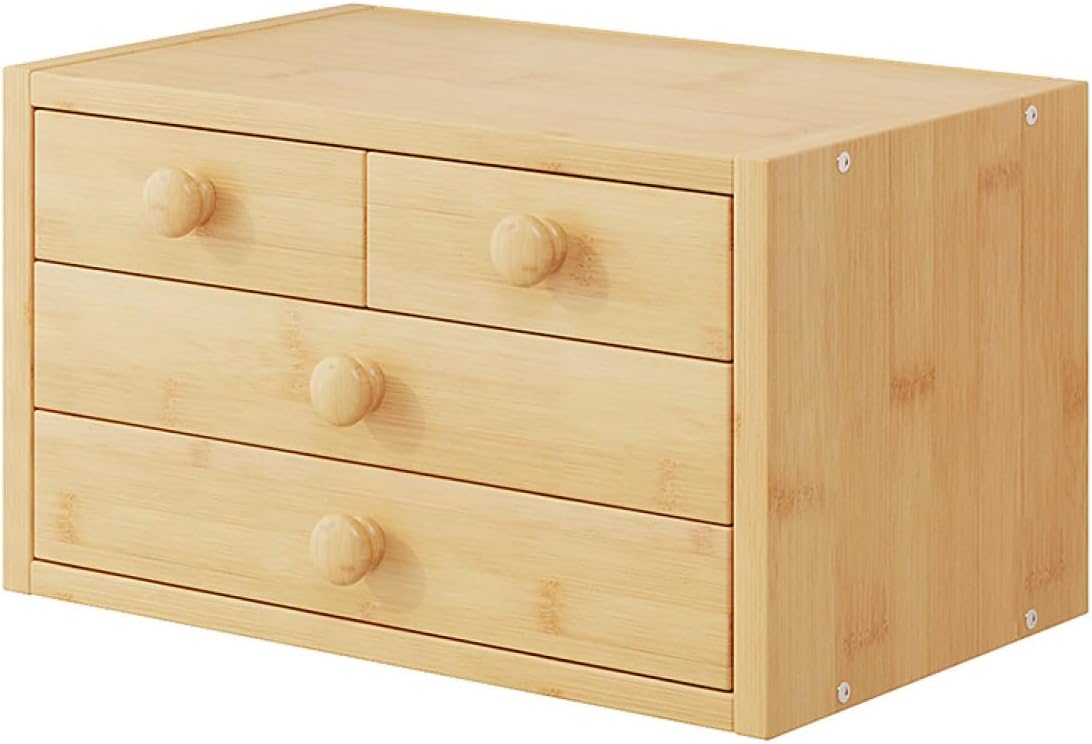 竹製 卓上収納 天然竹 製収納ボックス 25*20*25cm 引き出し 小物入れ 北欧 卓上チェスト 多用途 コスメボックス デスク収納 雑貨 頑丈 防錆 防蝕 耐久性 長持ちする 収納ボックス マル