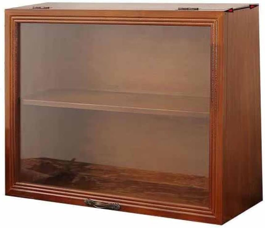 ショーケース 木製 多機能 大容量 ミニ卓上キャビネット 多段式 小物収納 アンティーク 小物収納ボックス 収納ラック 耐用 収納ケース 収納キャビネット 扉付き アクリル製ドア付き 卓上食器棚 F