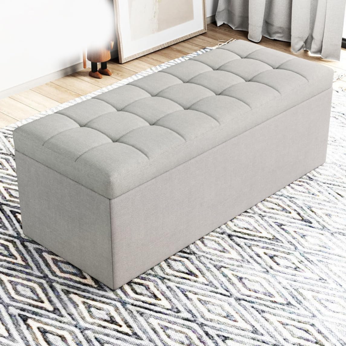 収納付きベンチ 収納ボックス 収納スツール 大容量 衣装ケース 多機能 50*40*40 玄関ベンチ 折りたたみ 防塵 おしゃれ 和風 スツールチェア 座れる収納ボックス 折り畳み フタつき 玄関チェ