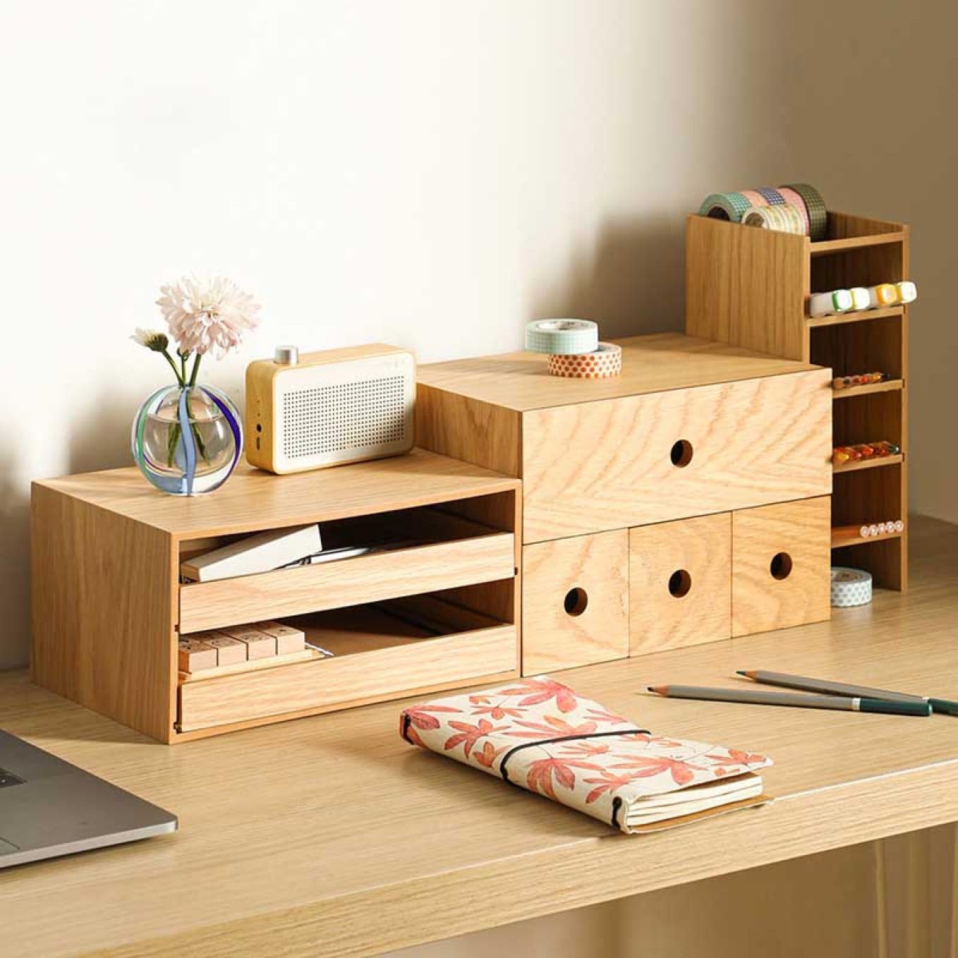 ミニ チェスト 木製 卓上 木製引き出し 卓上小物入れ 引き出し 多段タイプ 小物入れ おしゃれ ナチュラル 書類整理 プリント整理 収納ケース 机上 卓上収納 事務用 8.5*17*25cm オフィ