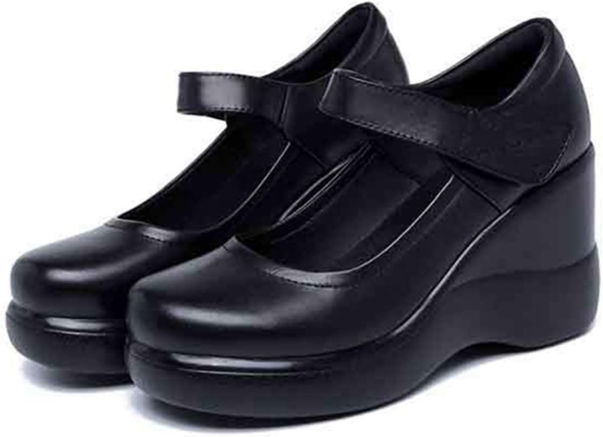 パンプス 歩きやすい レディース 25.0cm ハイヒール ウェッジソール アンクルストラップ 厚底 黒 通勤 美脚 パーティ 宴会 忘年会 二次会 クリスマス ブラック 婚礼 大きいサイズ 小さいサ