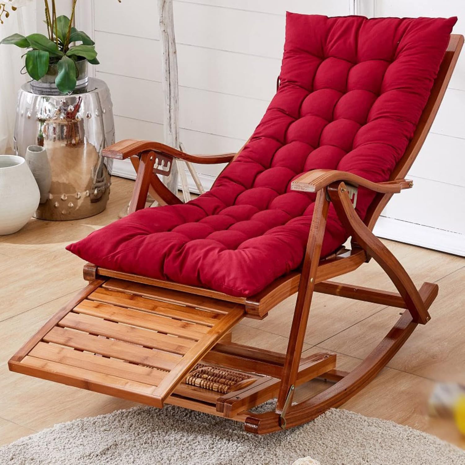 ごろ寝マット 長座布団 お昼寝マット 風格 クッション コンパクト 大人 洗える ごろ寝 クッション フロアクッション 低反発 厚手 柔らかい 車中泊 マット 寝具 揺り椅子 寝椅子 実用性 レッド