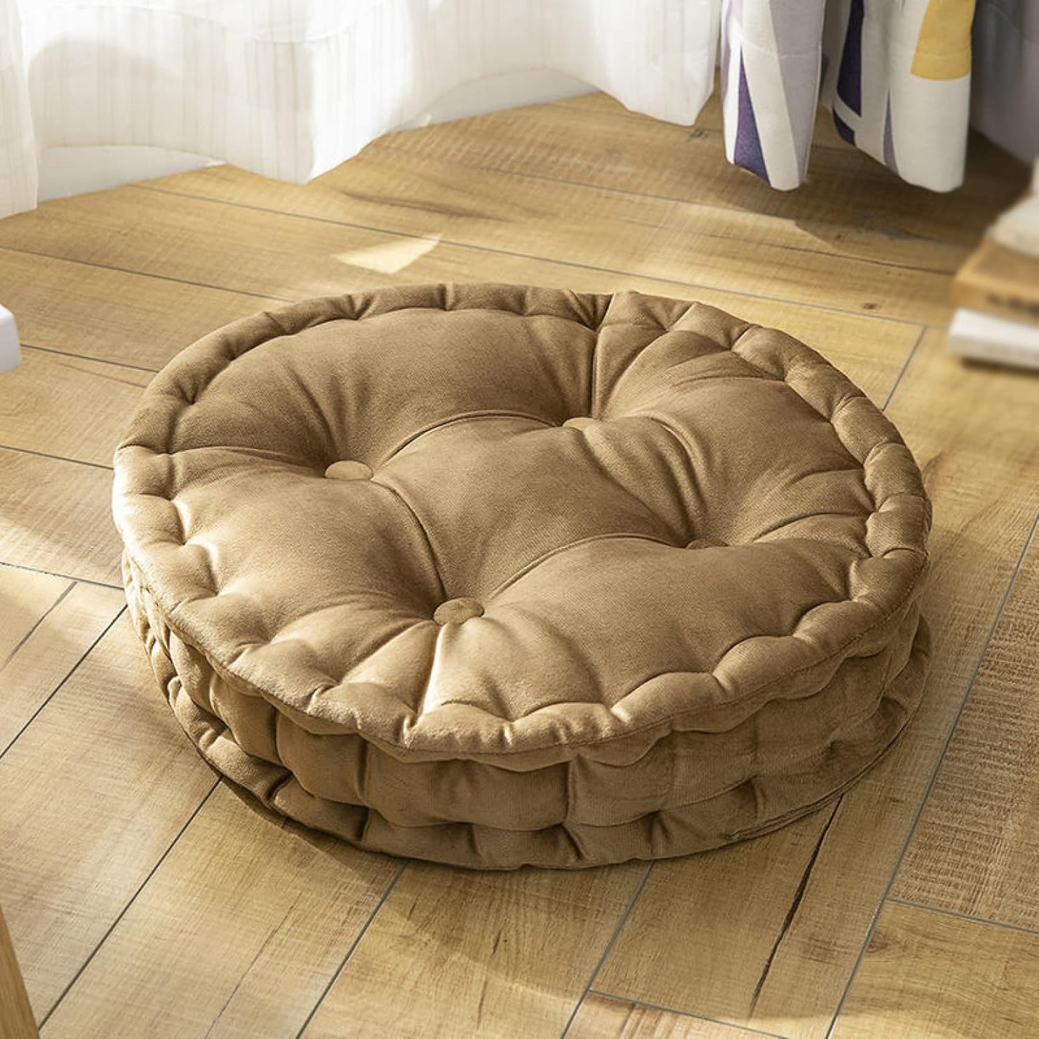 クッション 様式2 座布団 円形 大きい ざぶとん イス用クッション 厚い 北欧 シンプル オフィスチェア 椅子用クッション 滑り止め フローリング 38*38cm*1 たたみ オシャレ 肌触りの良い