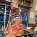 クリア水筒 1L 700ml 大容量 スクエア 夏用 水筒 透明 ぼとる ワンタッチ クリアコップ 透明コップ クリアカップ 耐熱素材 耐熱耐冷 携帯用 便利 ...