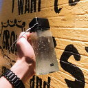 水筒ミニ ウォーターボトル ミニサイズ ミニボトル 方形 四角形 透明 300ml マグボトル 直飲み かわいい おしゃれ 手提げ付き スケーター ファッション...