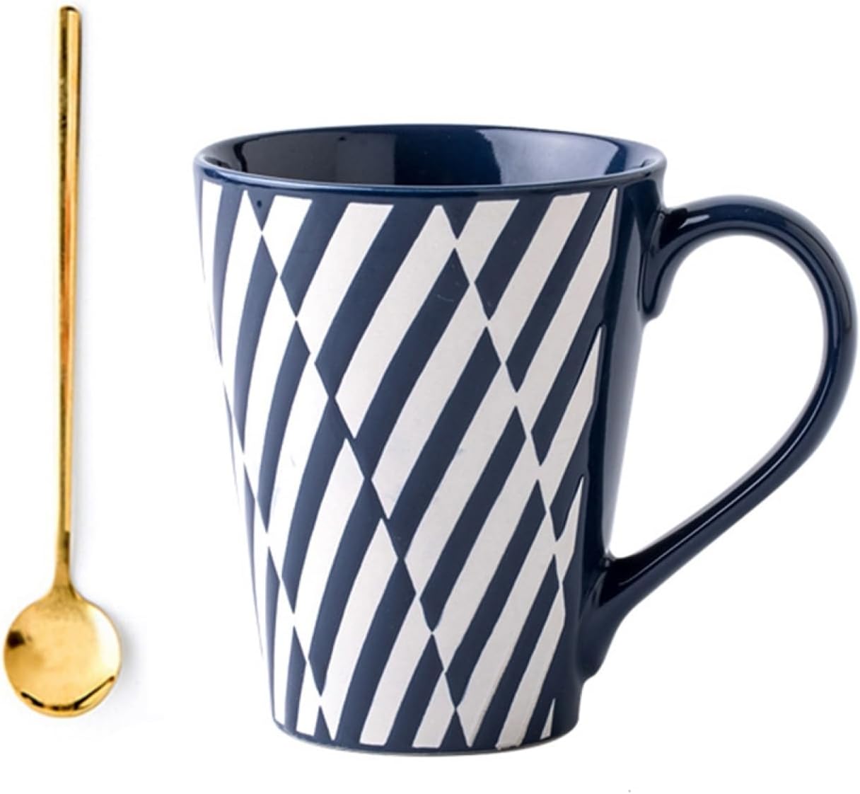 マグカップ 陶器 450ml スプーン付き クリスマス ギフト カップル ホーム オフィス コーヒーショップ 喫茶店 人気 ご夫婦 結婚記念日 新築祝い 女性 男性 可愛い エスプレッソカップ コーヒ