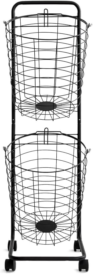 ランドリーバスケット 2段 スリム おしゃれ ランドリーボックス ランドリーワゴン Twee〔ツウィー〕 ラ..